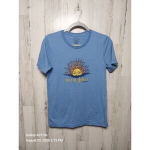 McMenamins Shirt Blue T Sun Logo “On The Quest” Adult Small